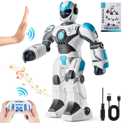 VEVOR RC Robot Toys for Kids, Gesture Sensing Programmable Remote Control Smart Robot, Interactive Walking Singing Dancing Robot for Age 6+ Year Old