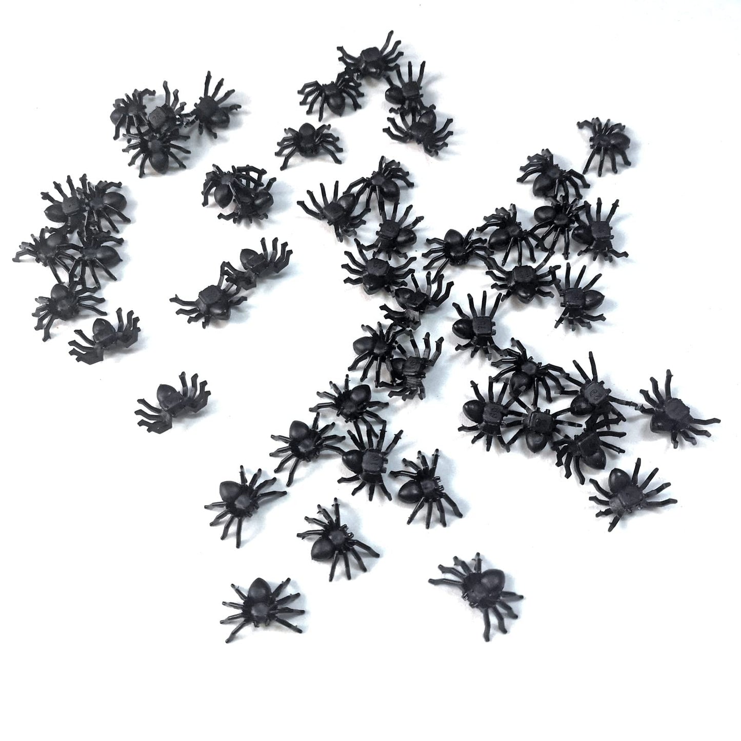 Plastic Spiders Colorful Spiders Halloween Decorative Supplies Toys Spider Model Simulation Spider (Black50)