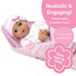 Adora 16 Inch Girl Baby Doll with Accessories Pink Matching 9-Piece Set Including a Pacifier, Hospital, Bracelet, Diaper, and More Gift for Toddlers