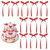 30Pcs Bow Cake Toppers Ribbon Bows for Cake Red Bow Ribbons for Coquette Themed Bow Decorations for Bachelorette Graduation Party,Cupcake Baby Shower