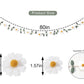 Wool Felt Daisy Chain Banner Garland - Daisy 1st Birthday Decorations,Daisy Themed Party Decorations,Nursery Wedding Decoration,White Wool Felt Daisy
