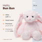 Bearington Light Pink Plush Easter Bunny Stuffed Animal - 14" Soft Cuddly Easter Rabbits with Fluffy Fur and Long Ears - Adorable Stuffed Bunnies Toy