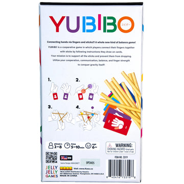 KESS: Yubibo - Cooperative Party Game, Connecting Hands Via Fingers & Sticks, Skill & Balance Game, Steady Hand Challenges, Family Age 6+, 2-8 Players