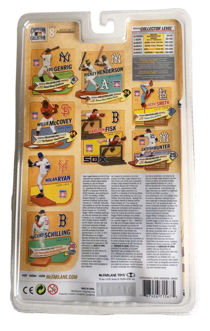 MLB Cooperstown Series 8 Rickey Henderson Yankees Figure