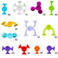 Toddler Bath Toys for Kids Ages 4-8?Suction Cup Fidget Spinner Baby, 42 pcs Suction Bathtub Toys for Toddlers 3-5, Starter Sticky Blocks for Bathtub