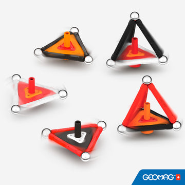 Geomag, E-Motion Panels, Magnetic Constructions, Make a Spinning Top, 32-Piece Pack, 100% Recycled Plastic