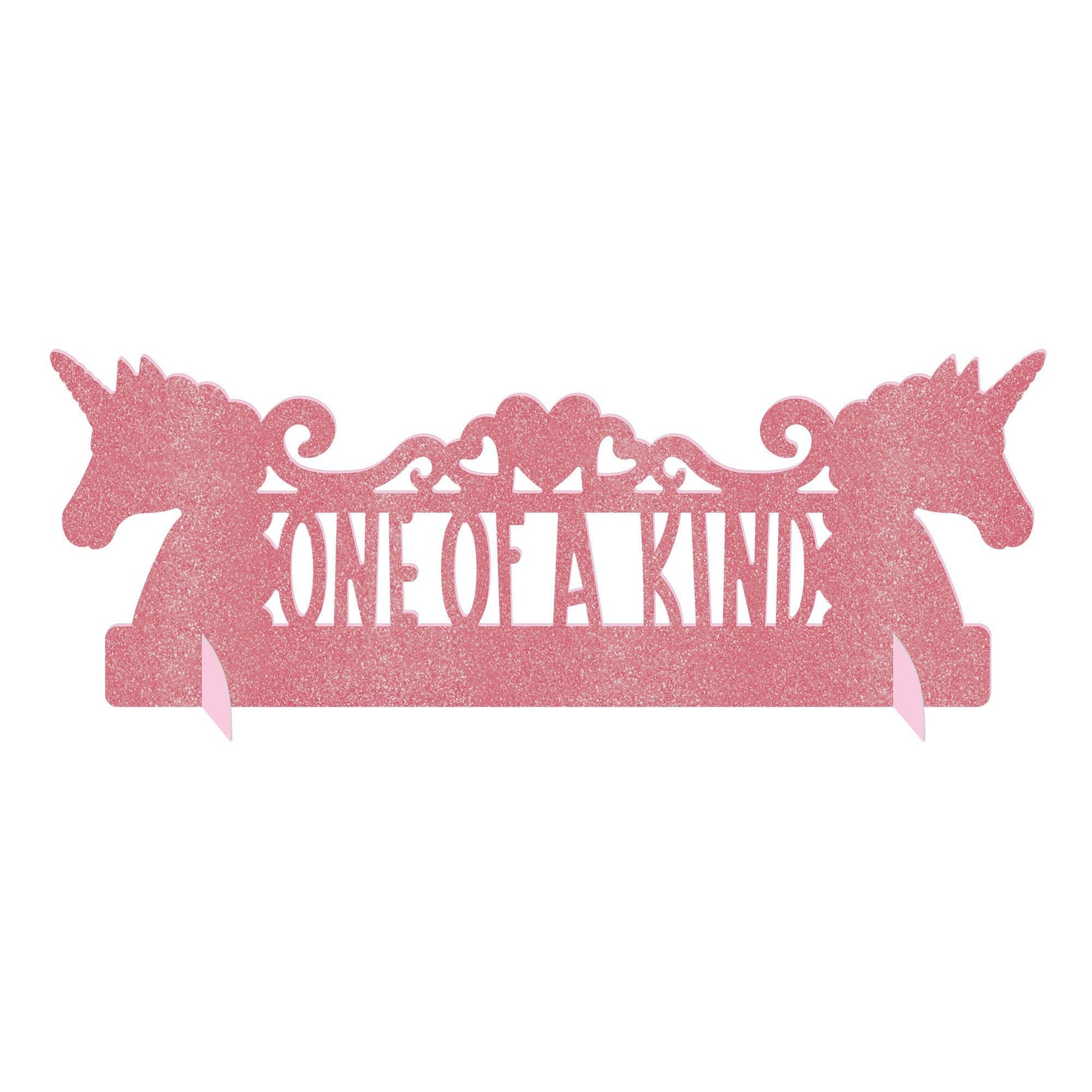 Enchanting Pink Magical Unicorn Glitter Table Decoration in - 5" x 14" (1 Pc.) - Premium-Quality Material & Eye-Catching Design- Perfect for Kid's