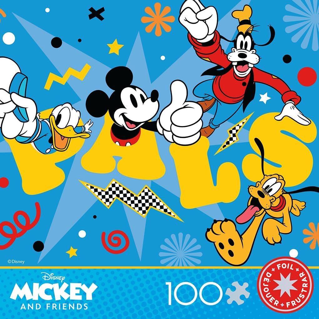 Ceaco - Disney - Mickey and Friends - Mickey and Pals - Foil Puzzle -100 Piece Jigsaw Puzzle