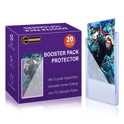 Card Archiver Booster Pack Topload Protector, Hard Top Loaders, 20 Pack