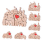 Customized Wooden Elephant Puzzle with 2-8 Family Name -Personalized Family Name Puzzle- Wooden Decor for Christmas Birthday Gifts for Mom Dad (6