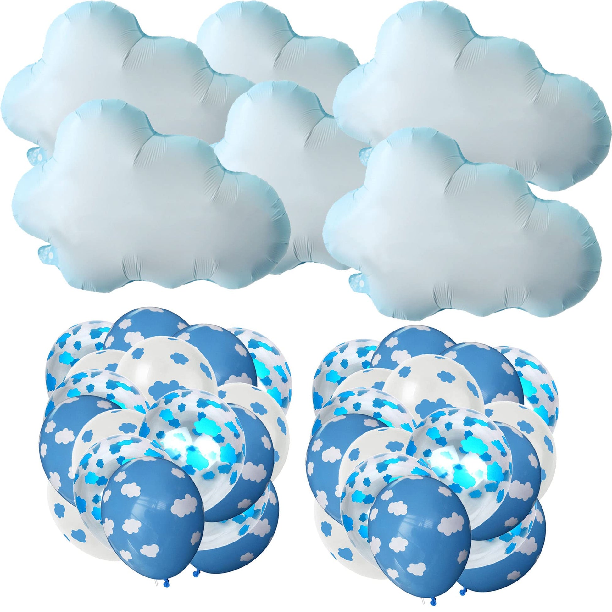 YuBoBo 42PCS Foil Cloud Balloons And Latex Balloon Baby Shower Decorations For Girl And Boy, Happy Birthday Balloon,Romantic Anniversary Decorations