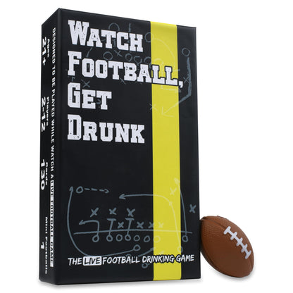 Falling Whale Games Watch Football, Get Drunk - The Live Football Drinking Game | with Mini Foam Ball (2025 Edition)
