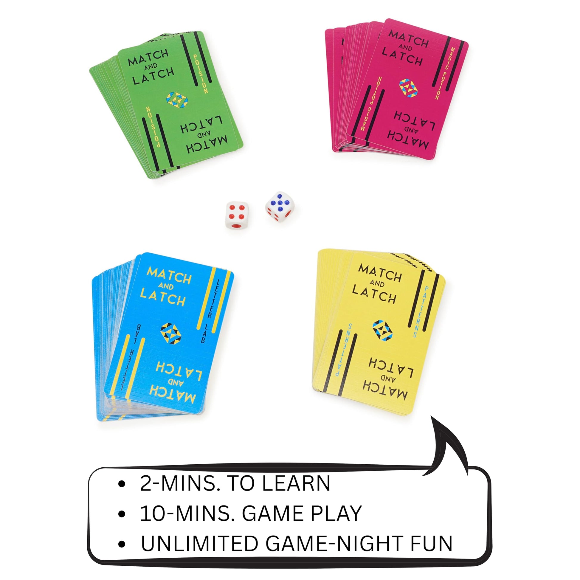 Feltango Match and Latch, Card Games for Kids, Card Games for Families, Travel Games