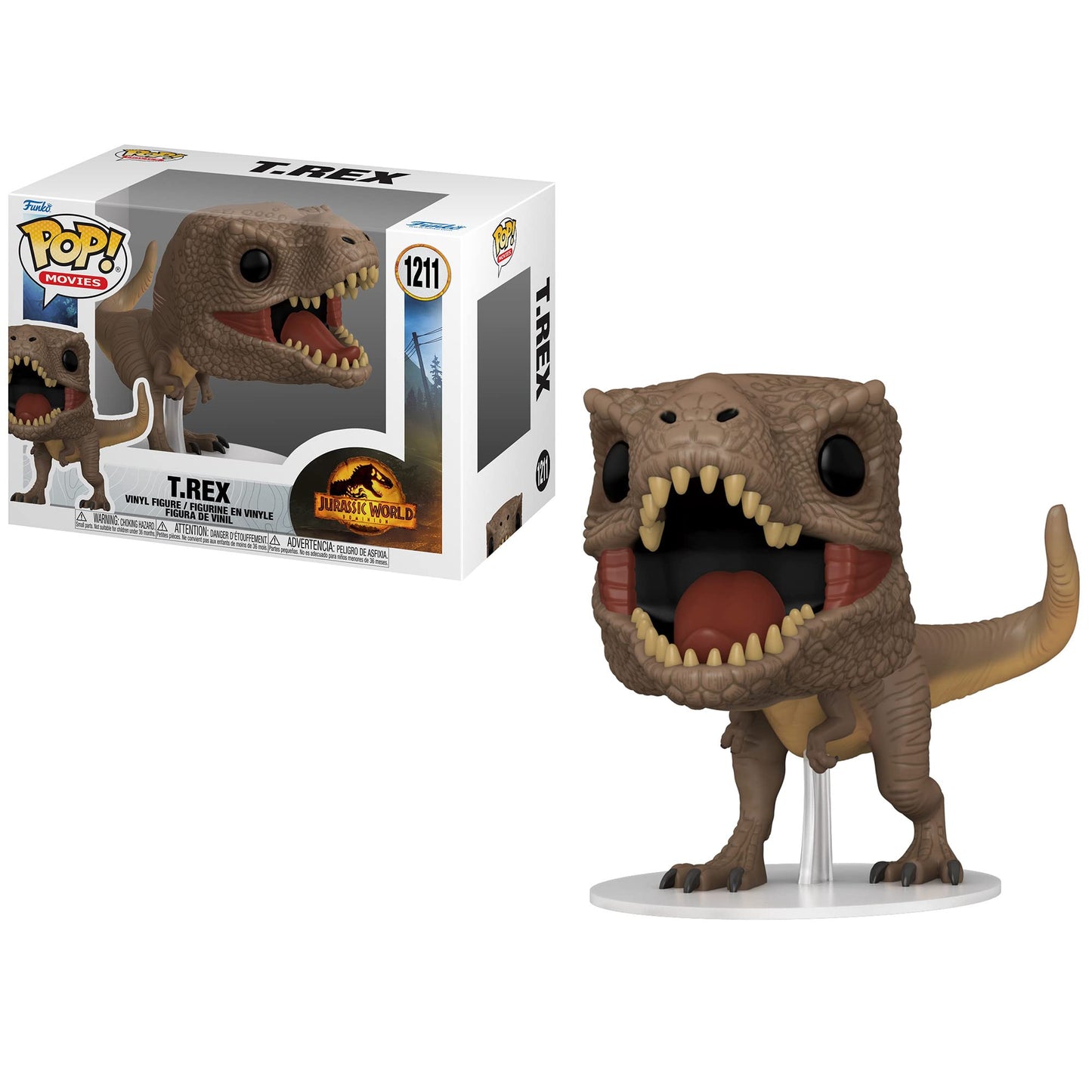 Funko Pop! Movies: Jurassic World 3 Dominion Collectors Set - 4 Figure Set: T.Rex, Dr. Ian Malcolm, Dr. Ellie Sattler, Maisie