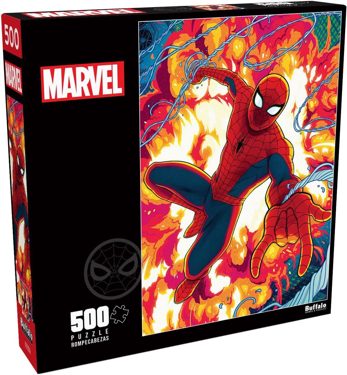 Buffalo Games - Marvel -Tales Featuring Spider-Man - 500 Piece Jigsaw Puzzle for Adults -Challenging Puzzle Perfect for Game Nights - Finished Size is