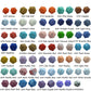 Arakierst 30pcs Silicone Polygon Pearl Beads for Pen 17mm Silicone Geometric Icosahedron Bead for Keychain Mom Lanyard Craft Jewelry Making
