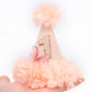 MADENG Rose First Birthday Hat - 1st Birthday Party Decoration, Pink Butterfly 1st Birthday Hat, Flowers 1st Birthday Crown, Cake Crush Champagne Gold