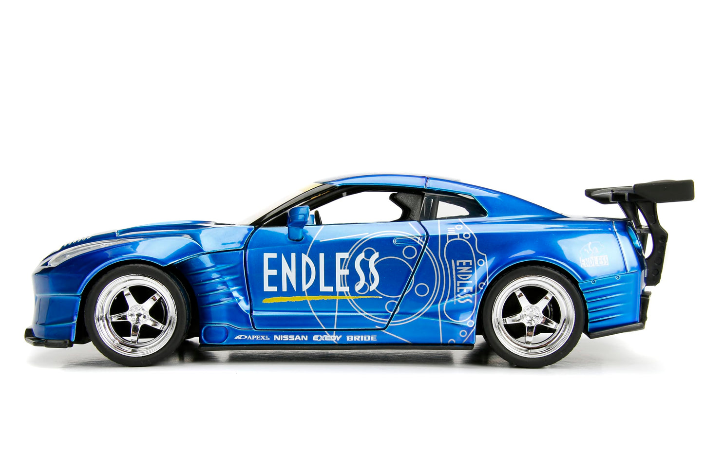 Jada Toys JDM Tuners 1:24 2009 Nissan GT-R R35 Ben Sopra Die-cast Car - Opening Doors, Hood, Trunk, Rubber Tires