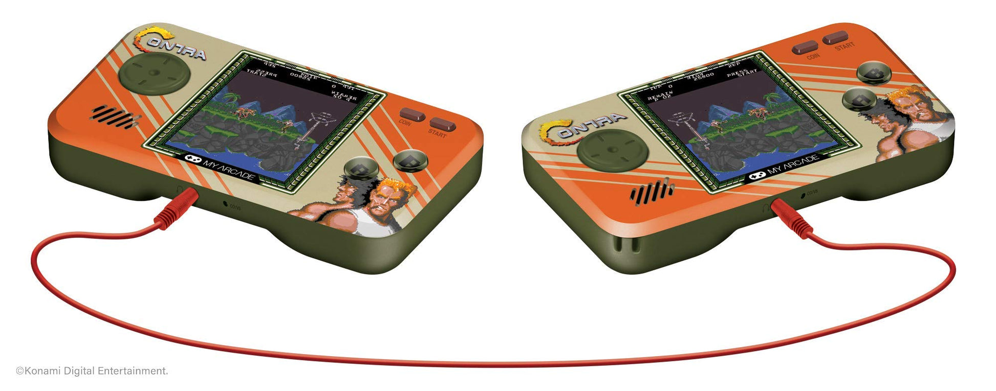 My Arcade Contra and Super Contra: Retro Gaming, 2 Games in 1, CO/VS Link for CO-OP Action, Full Color Display