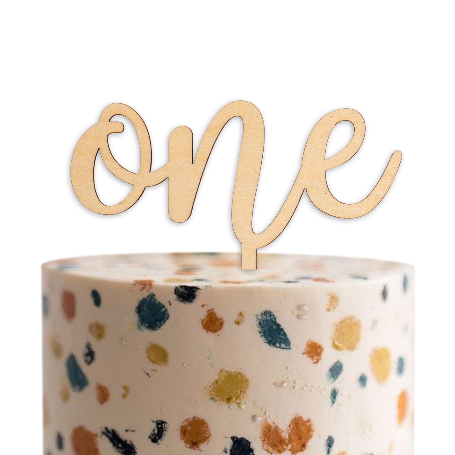 CANTLY First Birthday One Wooden Cake Topper