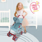 Baby Doll Stroller for Toddler Girls & Big Kids 6-8 Years Old | 28” Baby Stroller for Dolls, Toy Baby Stroller with Cute Ligh Denim Fabric, Mesh