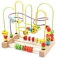 Wondertoys Bead Maze Toy for Kids Wooden Colorful Abacus Roller Coaster Educational Circle Toys Bead Maze Activity Cube Sensory Toys for Children