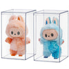 STORi Clear Plastic Stackable Display Case with Lid, Set of 2, Store Figurines, and Plush Collectibles, Box for Action Figures, Made in USA