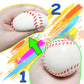 Whkvnng 30PCS Large 2.5Inch Baseball Stress Ball,Stress Relief Balls,Squeeze Sports Ball,Squeeze Foam Balls for Themed Baseball Stress Anxiety Relief