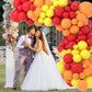 Red Yellow Orange Balloon Garland Arch Kit, 122PCS Orange Yellow Red Balloons for Fire Truck Theme Birthday Wedding Baby Bridal Shower Graduation