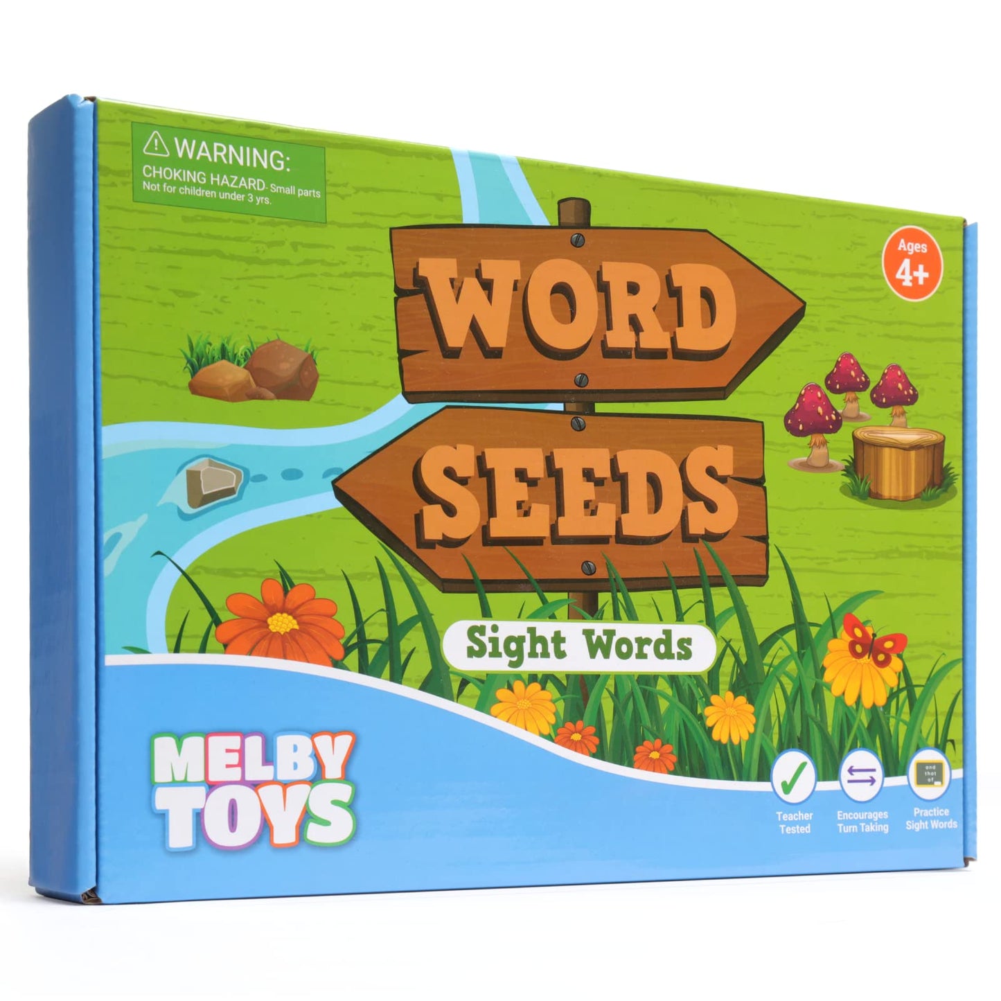 Melby Toys Word Seeds - CVC Sight Word Reading Games, Primary Phonics Flash Card Alternatives for Kids, Learning Activities/Resources and a Classroom