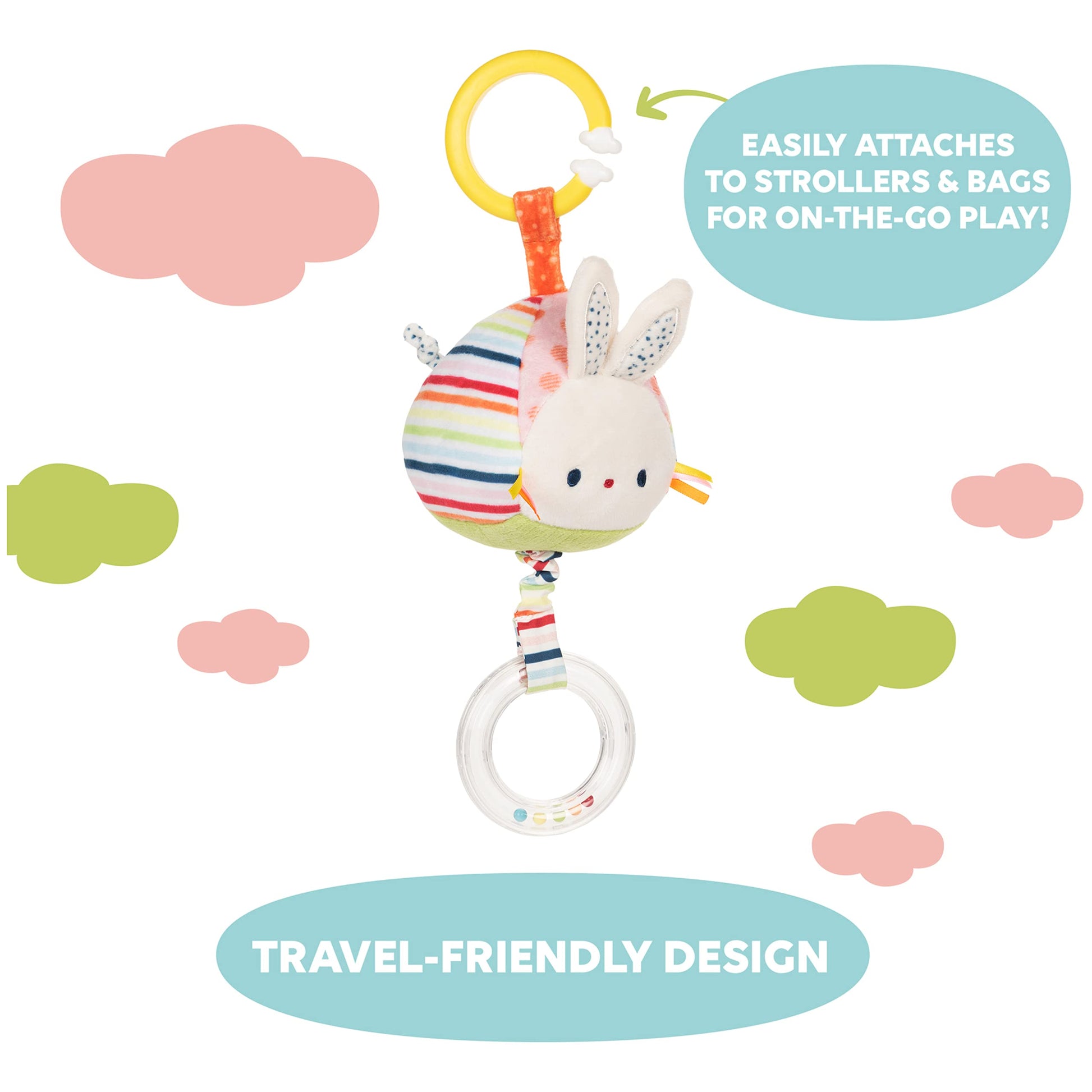 GUND Baby Tinkle Crinkle Pull and Play Sensory Toy for Ages 0+