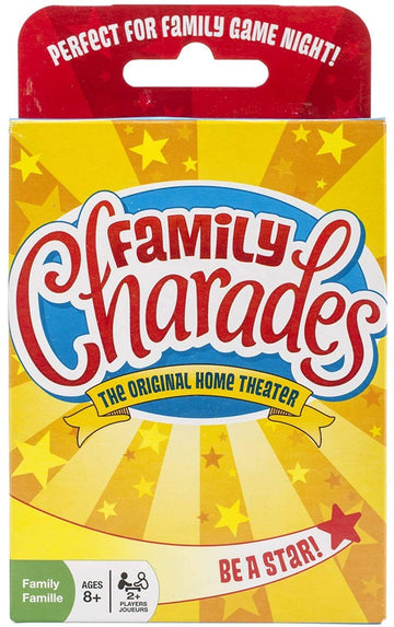 Outset Media Family Charades Card Game Travel Friendly - Includes Over 300 Charades - Perfect for Parties, Vacations, and Holidays - Ages 8+