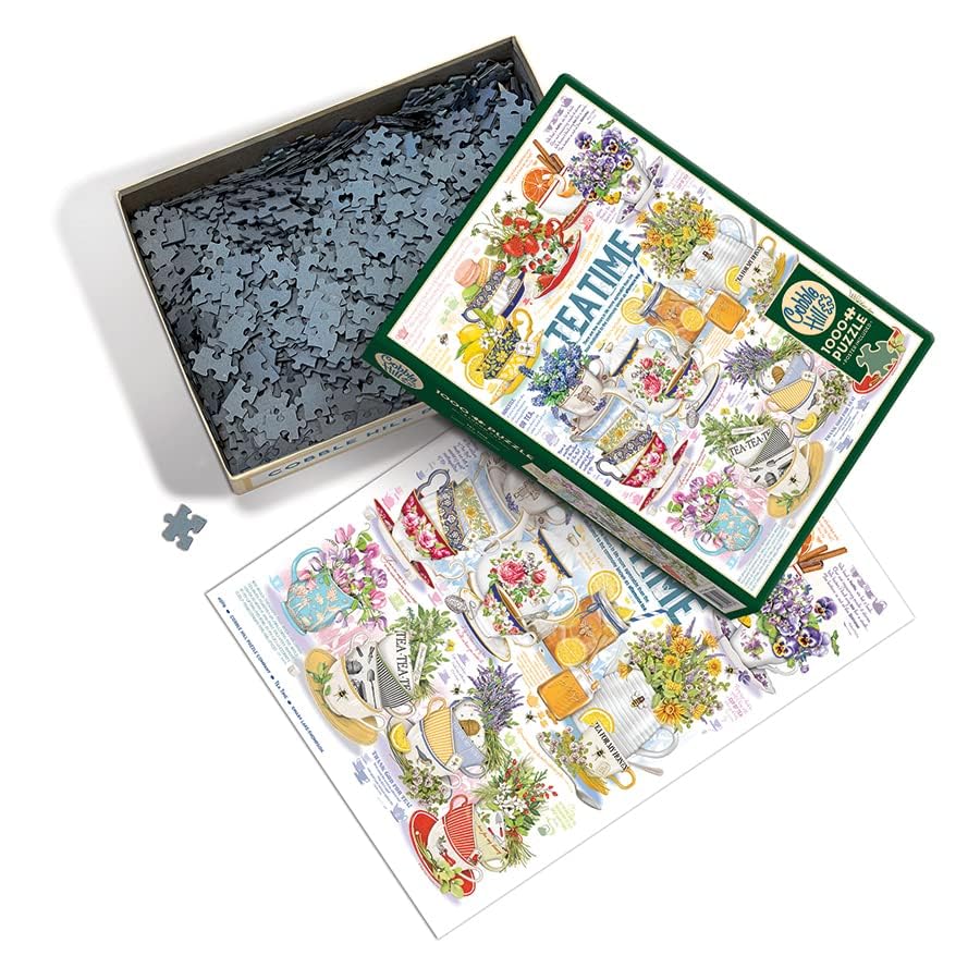 Cobble Hill 1000 Piece Puzzle - Tea Time - Sample Poster Included