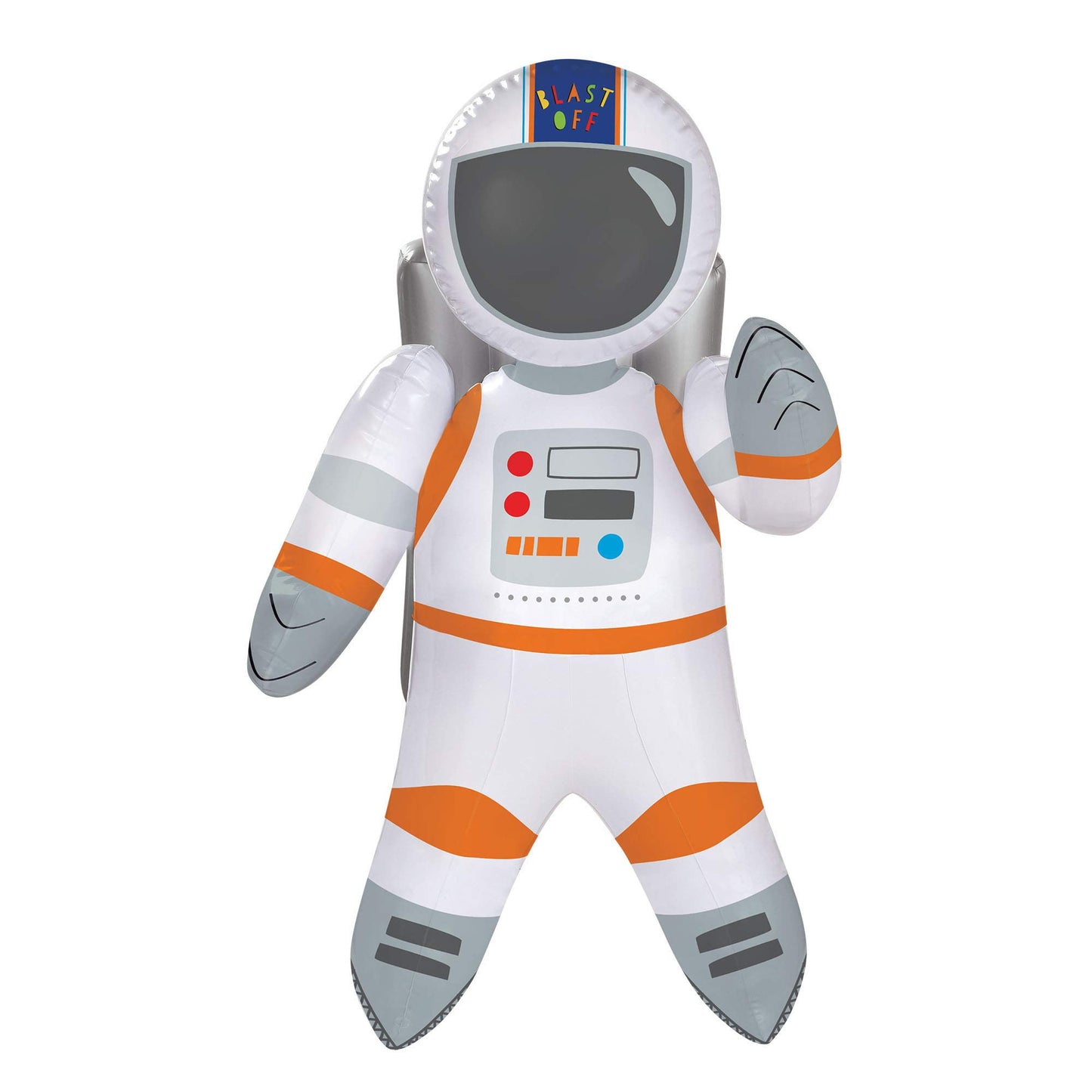 Inflatable Multicolor Blast Off Birthday Astronaut - 22" (Pack of 1) - Perfect for Birthday Parties, Space-Themed Events