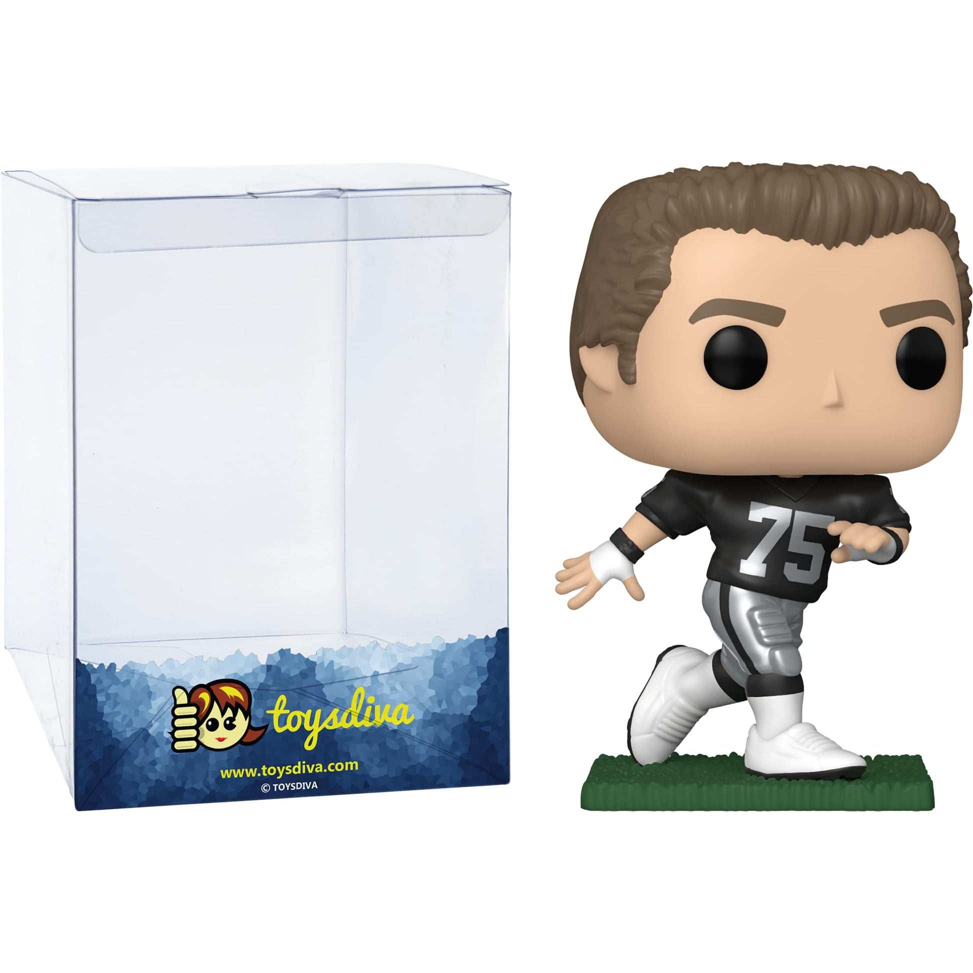H o w i e L o n g [Raide r s]: Fun ko P o p ! Football Vinyl Figurine Bundle with 1 Compatible 'ToysDiva' Graphic Protector (151-51749 - B)