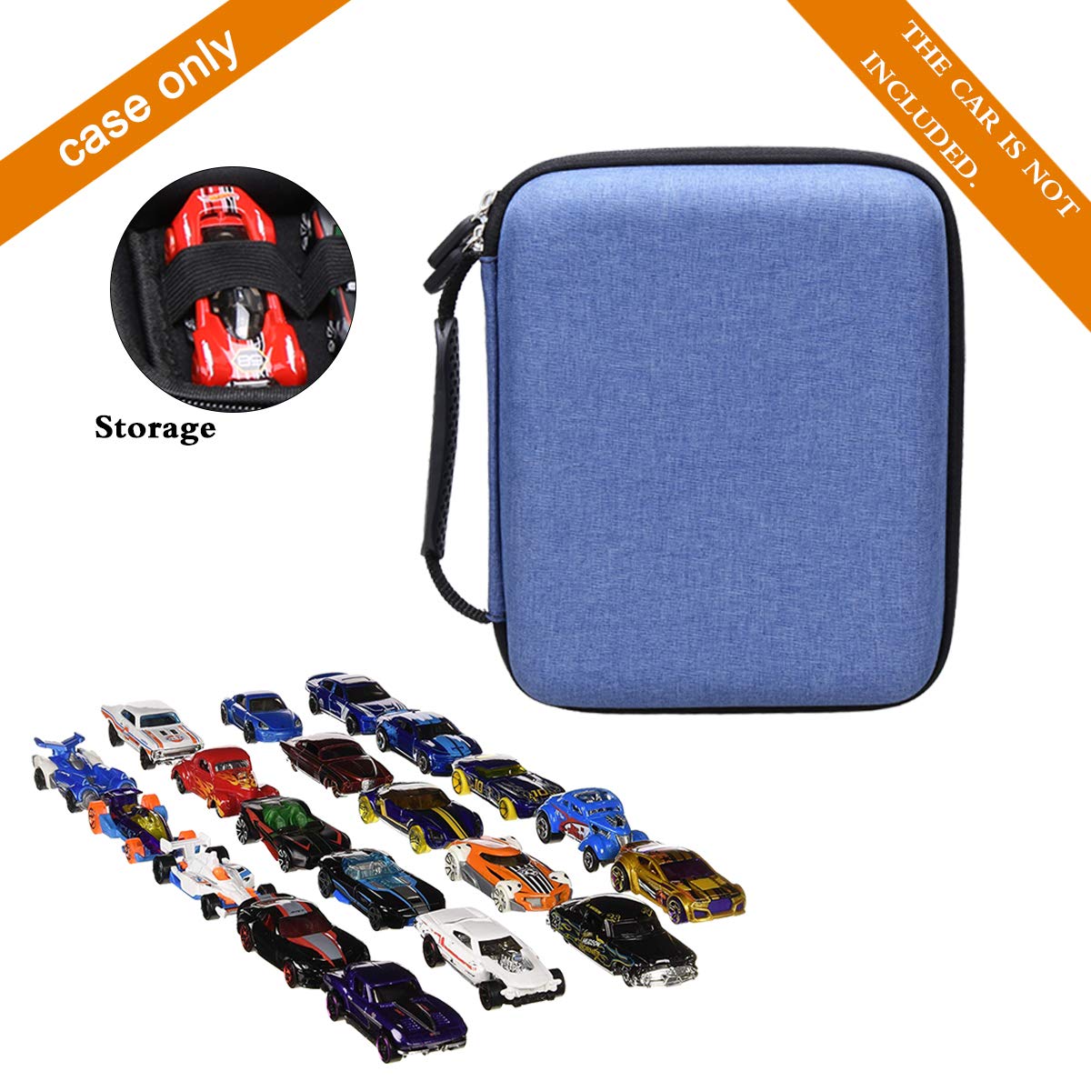 Aproca Case Compatible with Hot Wheels/Matchbox Toy Cars & Trucks 20 Pack, Portable Storage Bag for Cars (Case Only)