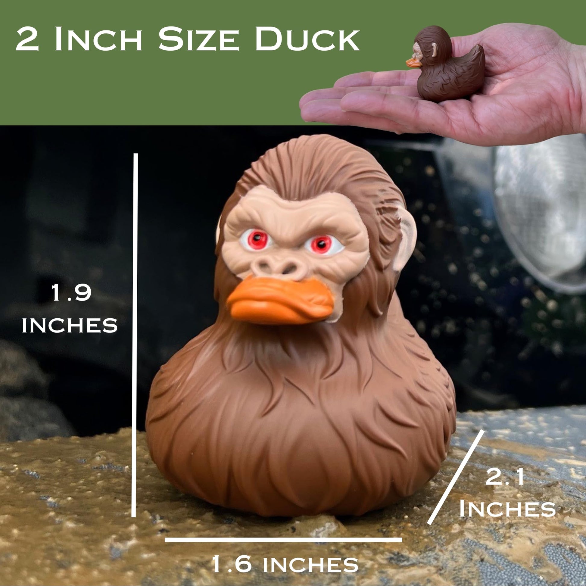 Bigfoot Rubber Ducks for Jeeps - Funny Jeep Ducks for Ducking - Unique Bronco Accessories for Squatching - Cool Bigfoot Gifts - Sasquatch Toy Ducks