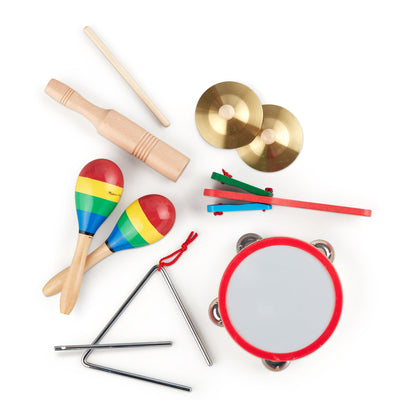 Melissa & Doug Band-in-a-Box Clap! Clang! Tap! - 10-Piece Musical Instrument Set