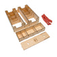 The Broken Token Card Organizer - Compact Wood Storage Box for Cards with Multiple Adjustable Dividers, Rows and Bit Boxes