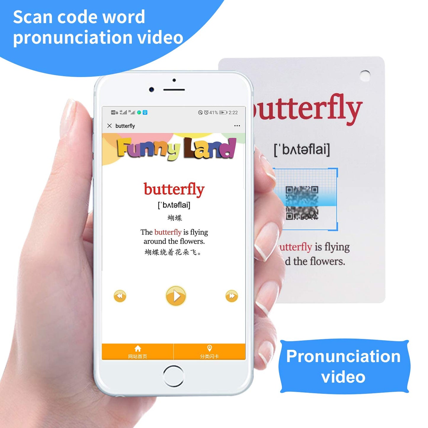 46PCS/Set Wild Animals&Insects Kids Gifts English Flash Cards Pocket Card Educational Learning Baby Toys for Children Pre-Kindergarten