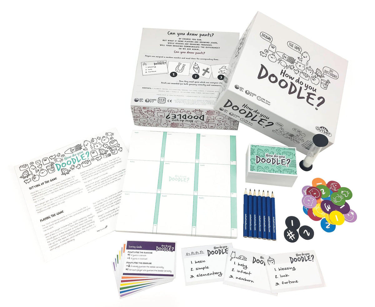 How Do You Doodle? Board Game - The Fast paced Drawing Game - for 3 to 7 Players Ages 12 and up by Outset