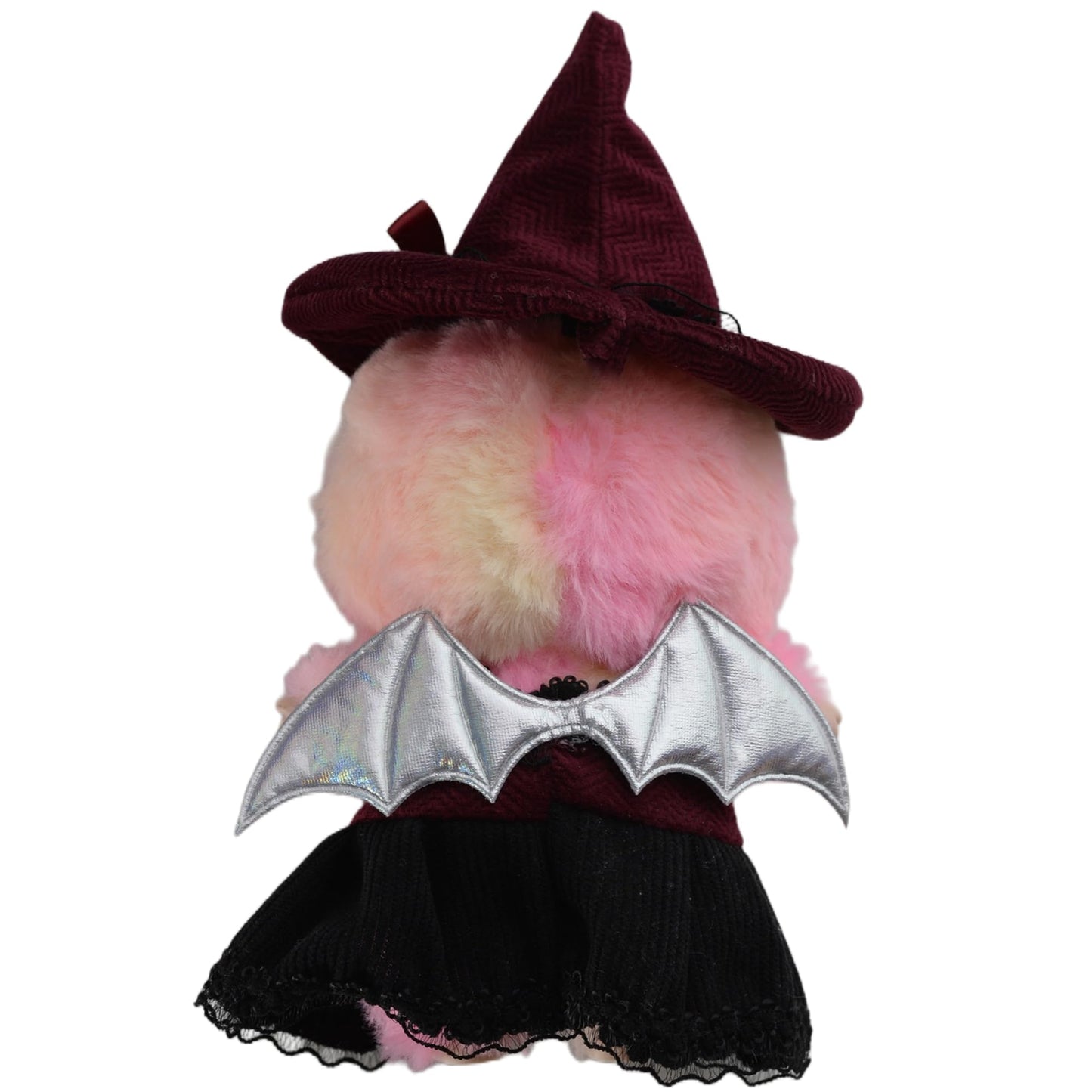 Halloween Costume Clothes for Labubu, 2-Piece Vampire Witch Outfit with Bat Wings. Red & Black Dress for Collectible Art Toy Figure. Deluxe Doll