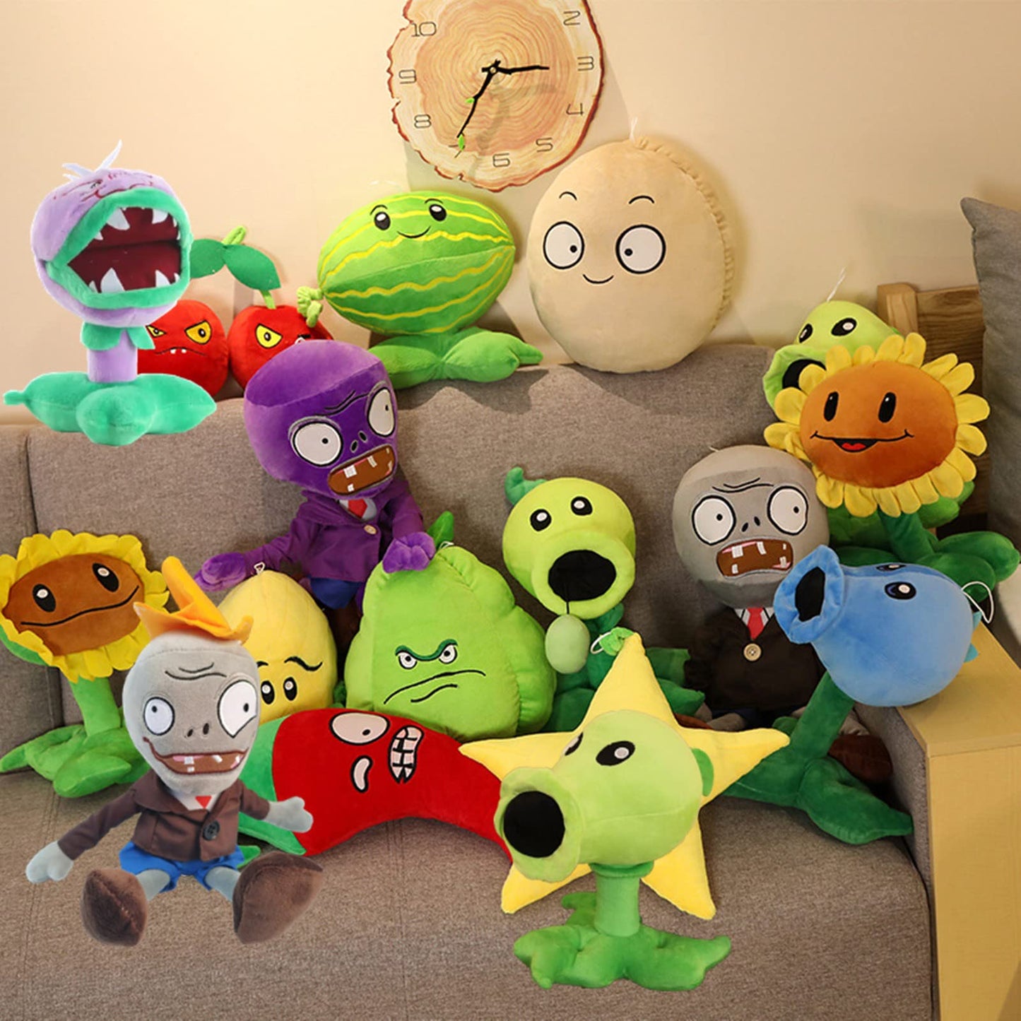 JHESAO 6 PCS PVZ Plushies Plants and Zombies Plush Random Different Types Toys Normal Zombies PVZ Plush 1 2 Stuffed Soft Doll New