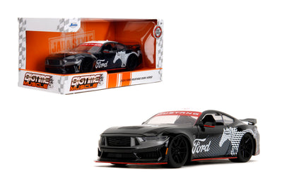 Jada Toys Bigtime Muscle 1:24 2024 Ford Mustang Dark Horse Die-cast Car - Opening Doors, Hood, Trunk, Rubber Tires(Glossy Black)