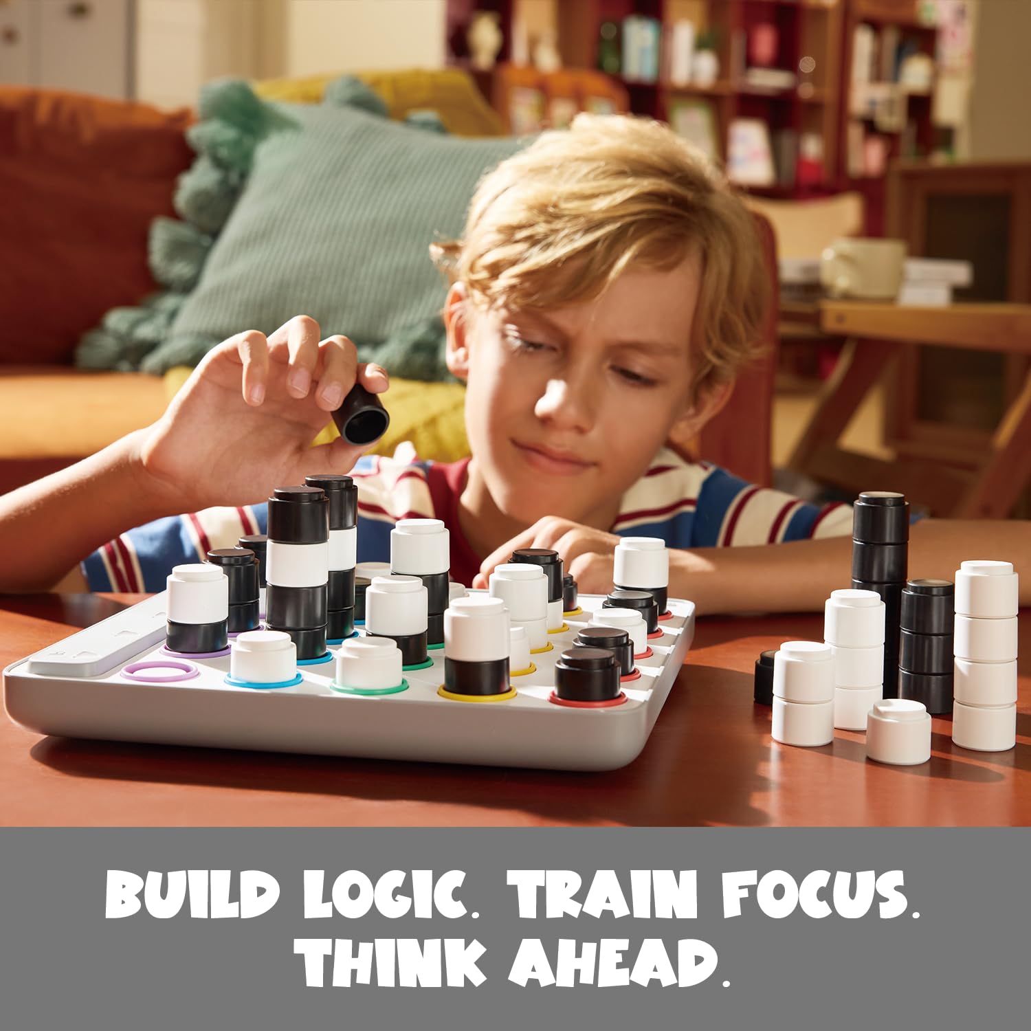 GiiKER Smart Four, 3D AI-Powered 4 in a Row Game, Strategy Board Games with Integrated Referee for 1-2 Players, Travel Games for Ages 6-12 and up