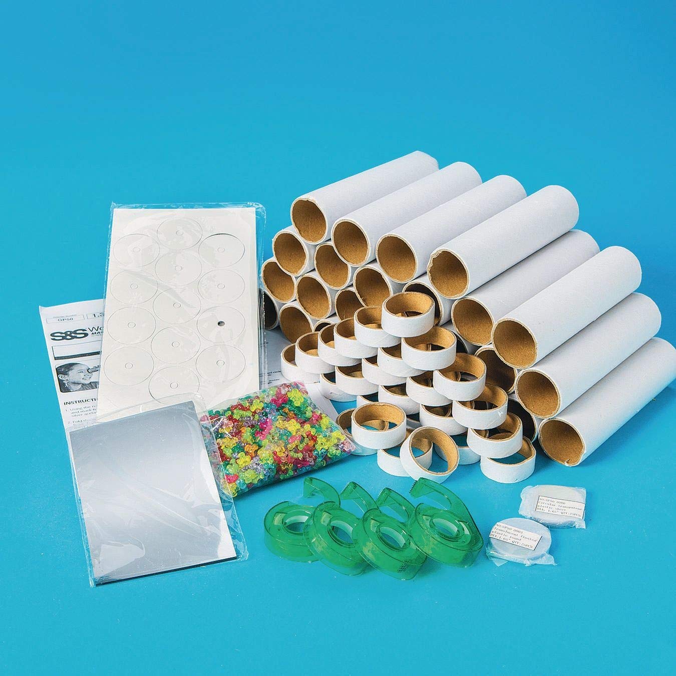 S&S Worldwide Educraft Kaleidoscopes Craft Kit, 6-3/4" Size, Pack of 25, Silver