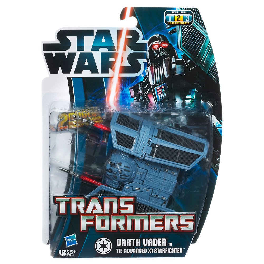 Star Wars Transformers Darth Vaer to Tie Advanced X1 Starfighter