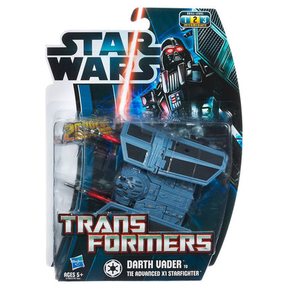 Star Wars Transformers Darth Vaer to Tie Advanced X1 Starfighter