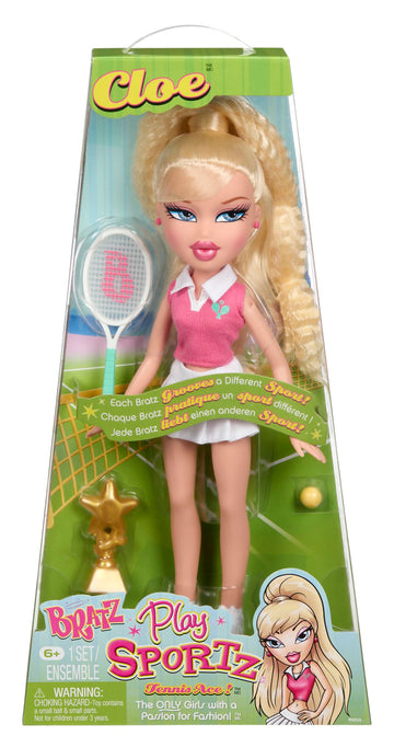 Bratz Play Sportz Cloe Fashion Doll with Accessories, Tennis