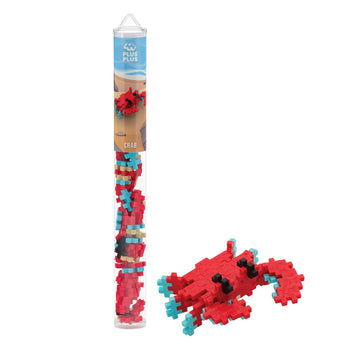 PLUS PLUS Crab - 3D Puzzle Sea Creature Building Block Set, Ocean Animals Figures Tube, Mini Interlocking Pieces - Fun Stem Toys for Kids